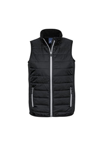 Mens Puffer Vest J616M Black & Silver